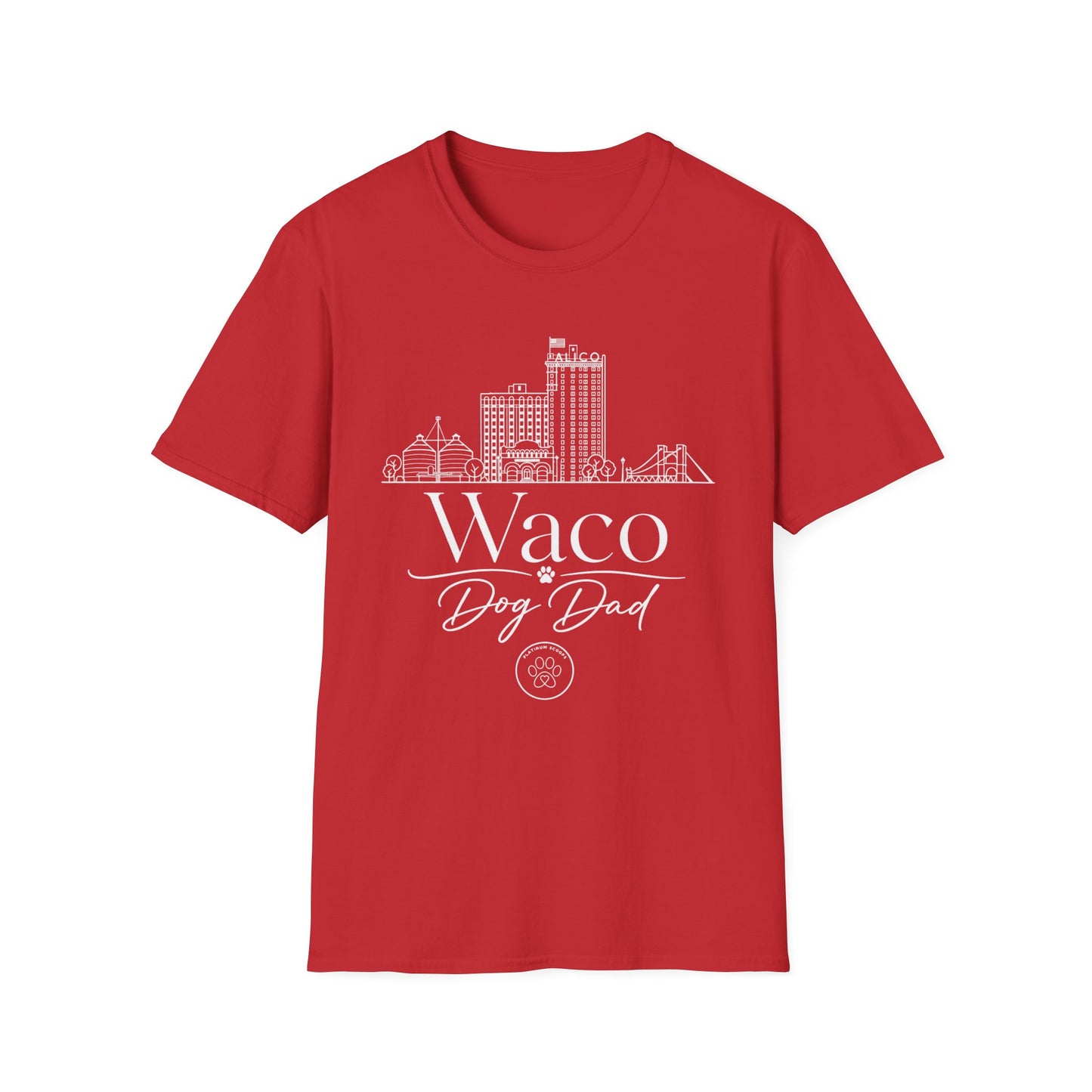 Waco Skyline T-Shirt — 'Waco Dog Dad' Graphic Tee