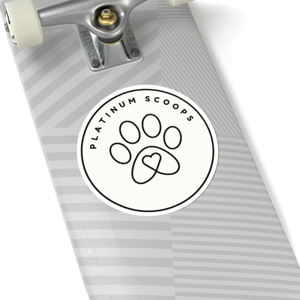 Platinum Scoops Logo Sticker — vinyl sticker, packaging or scale reference