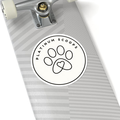 Platinum Scoops Logo Sticker — vinyl sticker, packaging or scale reference