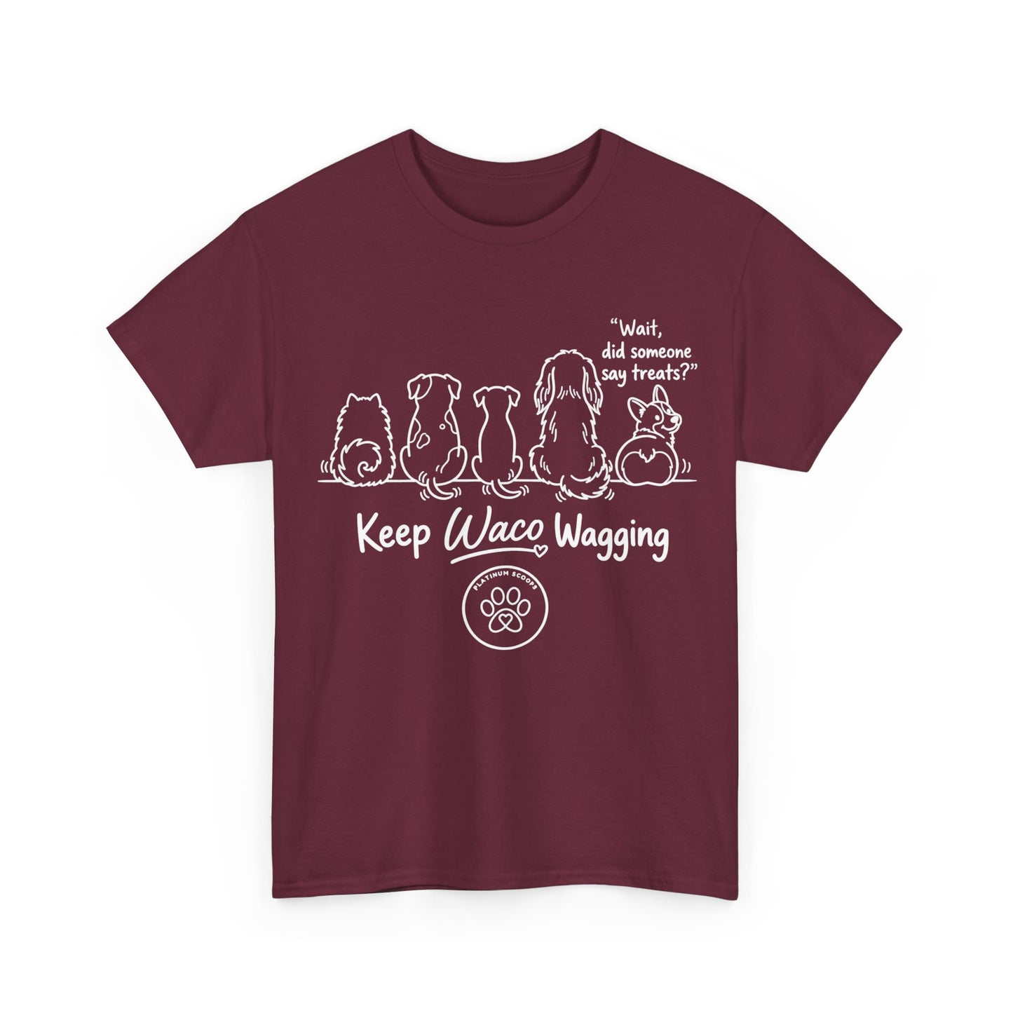 Keep Waco Wagging Dog T-Shirt — Cute Paw Print Graphic Tee
