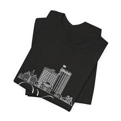 Waco Dog Mom Tee — dog mom Waco skyline artwork, packaging or scale reference