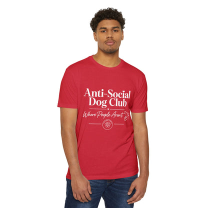 Anti-Social Dog Club T-Shirt — "Where People Aren't" Pet Lover Tee
