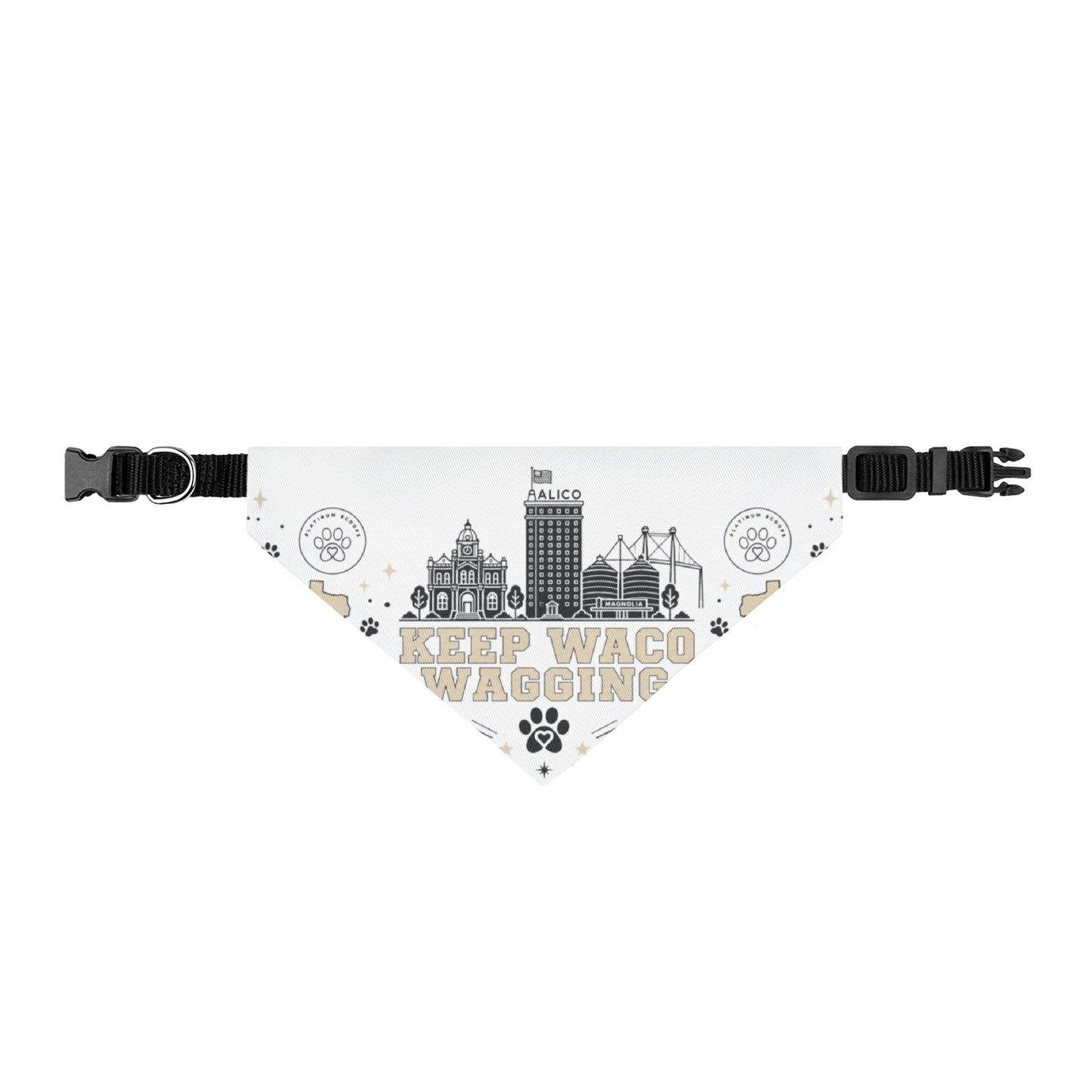 Keep Waco Wagging Clip-on Pet Bandana