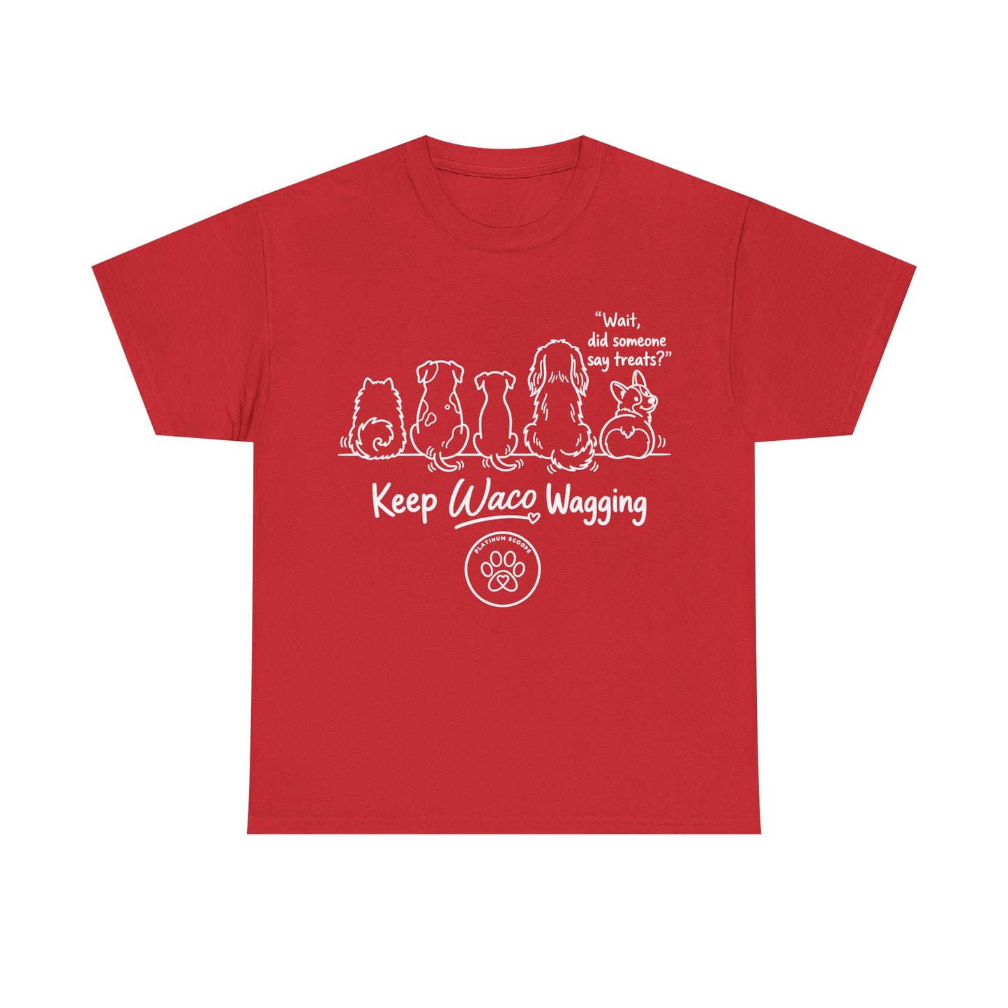 Keep Waco Wagging Dog T-Shirt — Cute Paw Print Graphic Tee