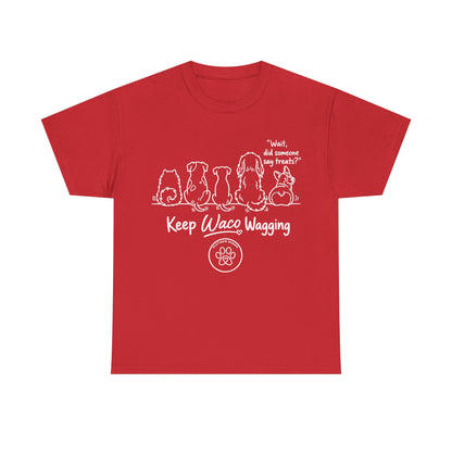 Keep Waco Wagging Dog T-Shirt — Cute Paw Print Graphic Tee
