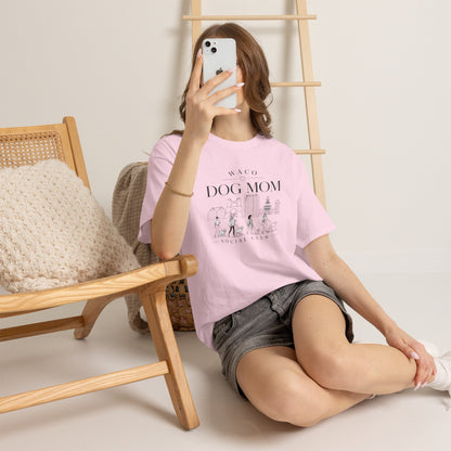 Waco Dog Mom Tee — dog mom Waco skyline artwork, packaging or scale reference