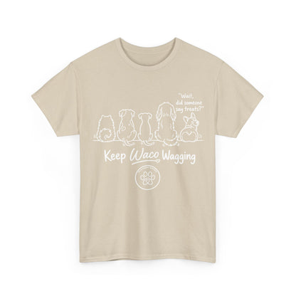 Keep Waco Wagging Dog T-Shirt — Cute Paw Print Graphic Tee