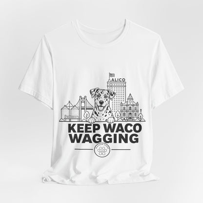Keep Waco Wagging — Catahoula and Waco skyline artwork, packaging or scale reference