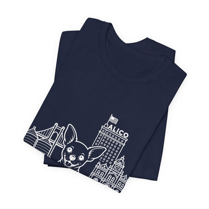 Keep Waco Wagging Chihuahua Edition — Chihuahua and Waco skyline artwork, packaging or scale reference