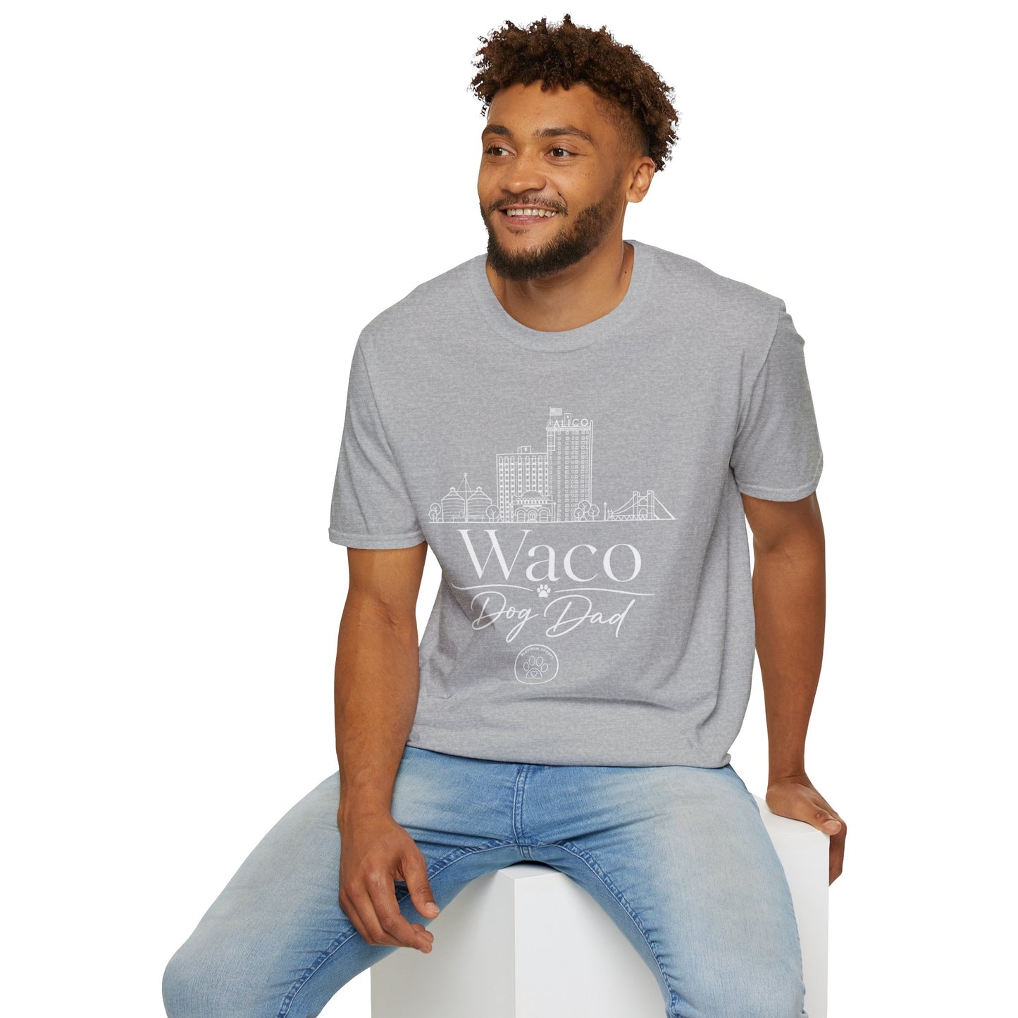 Waco Skyline T-Shirt — 'Waco Dog Dad' Graphic Tee