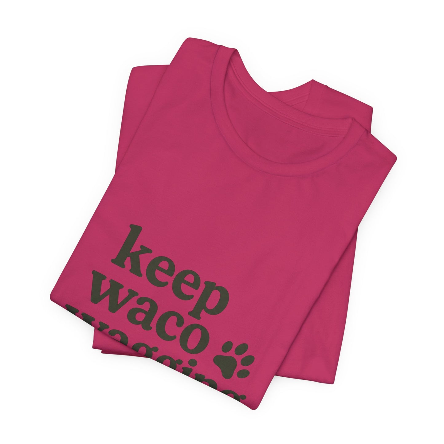 Walks & Treats Waco Streets tee — Waco skyline artwork, packaging or scale reference