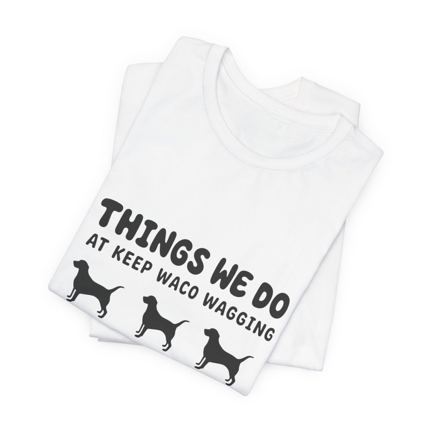 Dog Rescue Volunteer T-Shirt — Waco skyline artwork, packaging or scale reference
