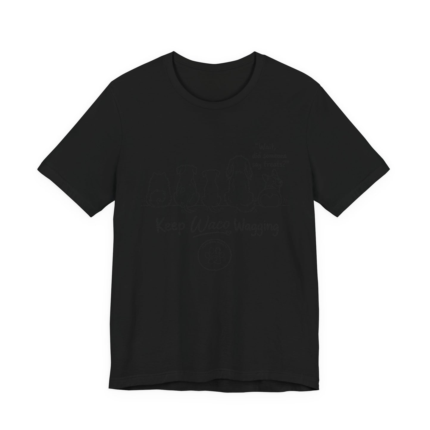 Keep Waco Wagging Dog T‑Shirt — Cute Paw Print Rescue Tee