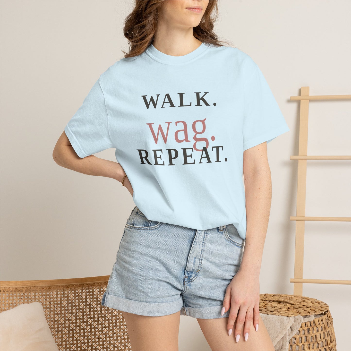 Walk Wag Repeat T-Shirt — Keep Waco Wagging Dog Lover Tee