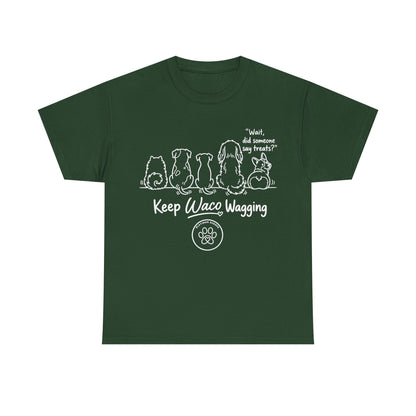 Keep Waco Wagging Dog T-Shirt — Cute Paw Print Graphic Tee