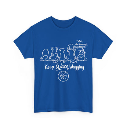 Keep Waco Wagging Dog T-Shirt — Cute Paw Print Graphic Tee