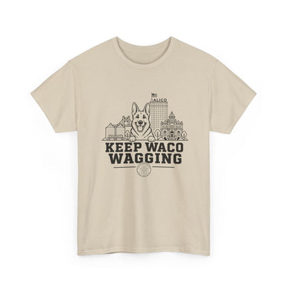 Keep Waco Wagging T-Shirt — Waco Landmark Dog Tee