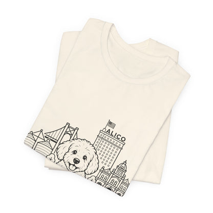Keep Waco Wagging Maltipoo Edition — Maltipoo and Waco skyline artwork, packaging or scale reference