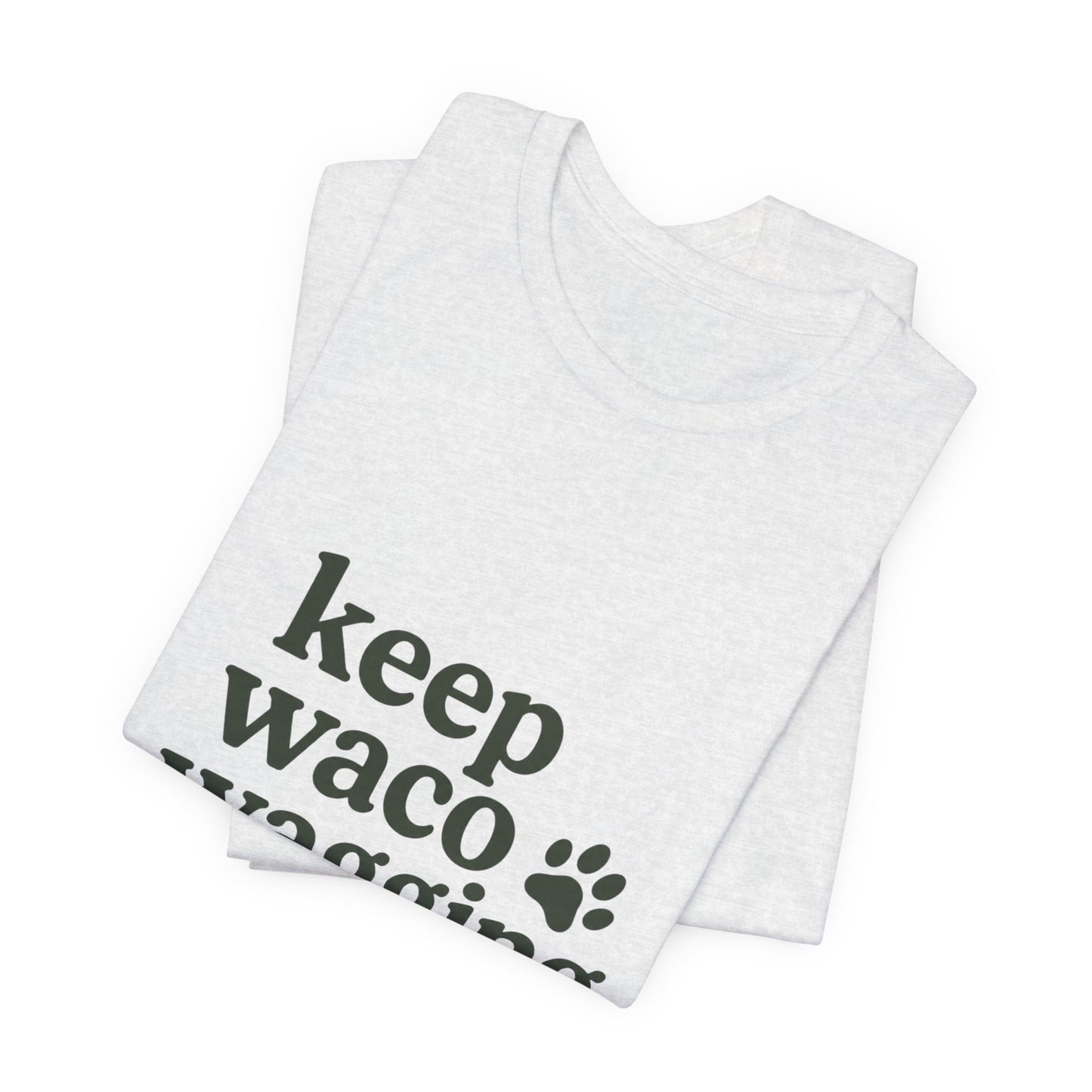 Walks & Treats Waco Streets tee — Waco skyline artwork, packaging or scale reference