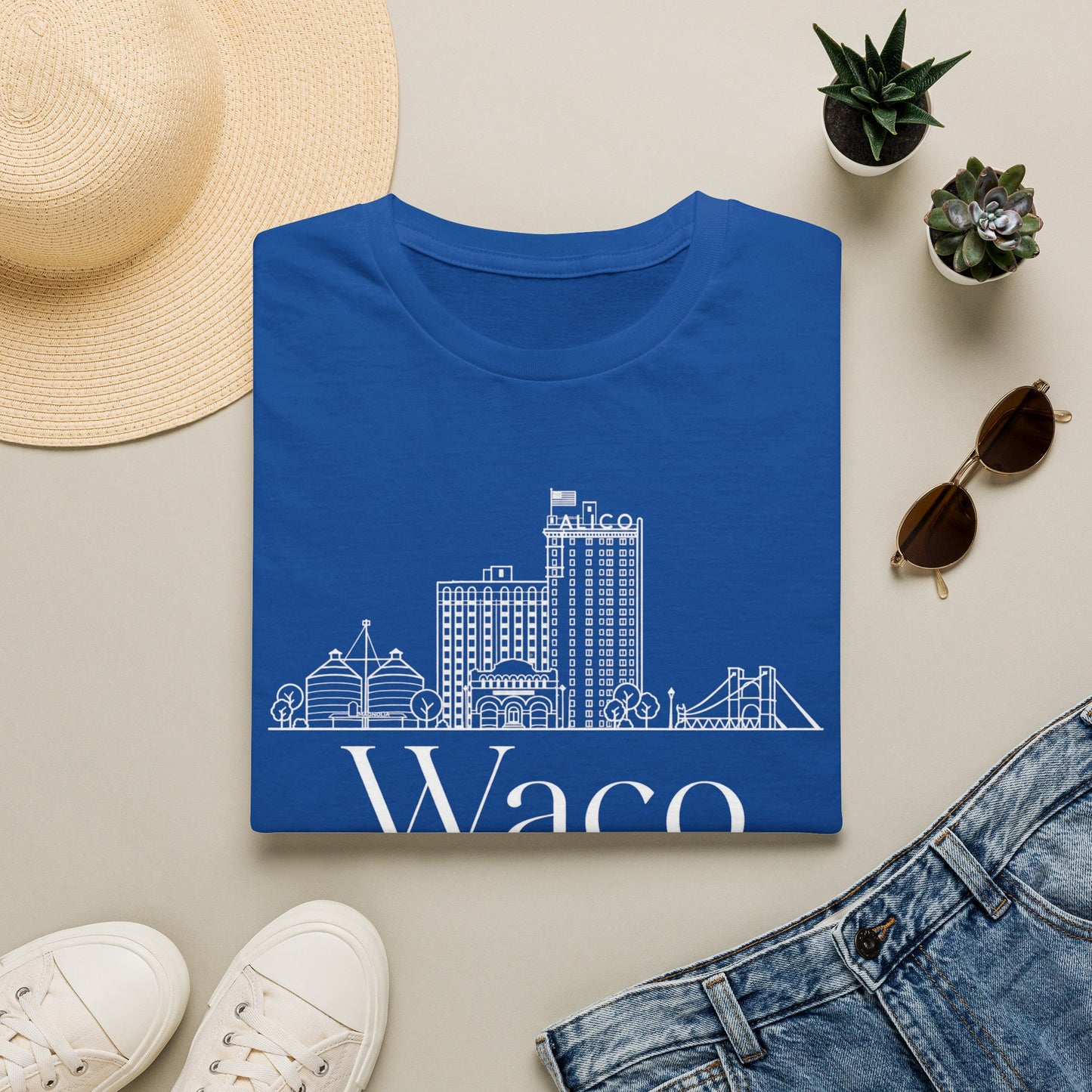 Waco Skyline T-Shirt — 'Waco Dog Dad' Graphic Tee
