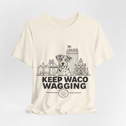 Keep Waco Wagging — Catahoula and Waco skyline artwork, packaging or scale reference