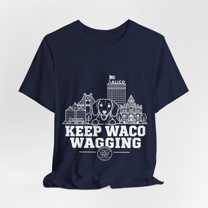 Keep Waco Wagging Dachshund Edition — Dachshund and Waco skyline artwork, packaging or scale reference