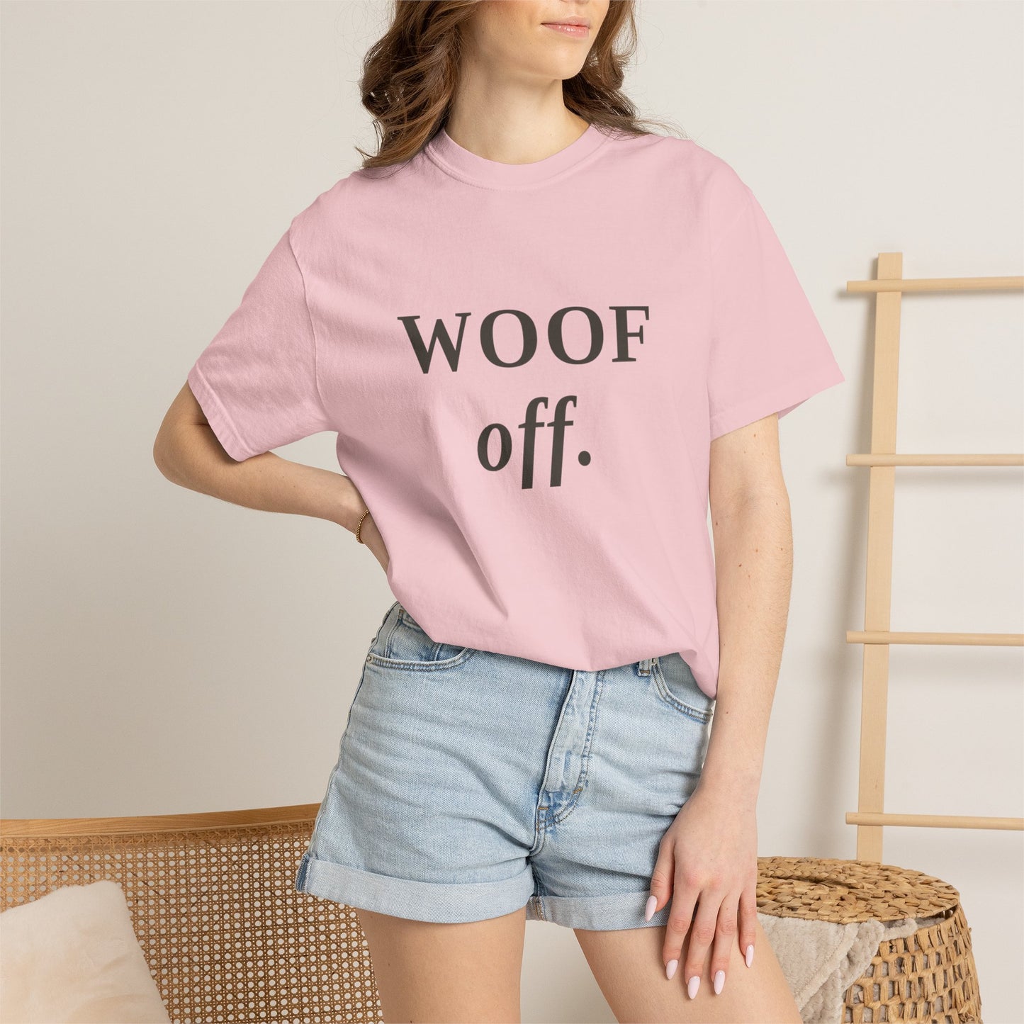 "WOOF off." Graphic T-Shirt — Minimal Dog Lover Tee