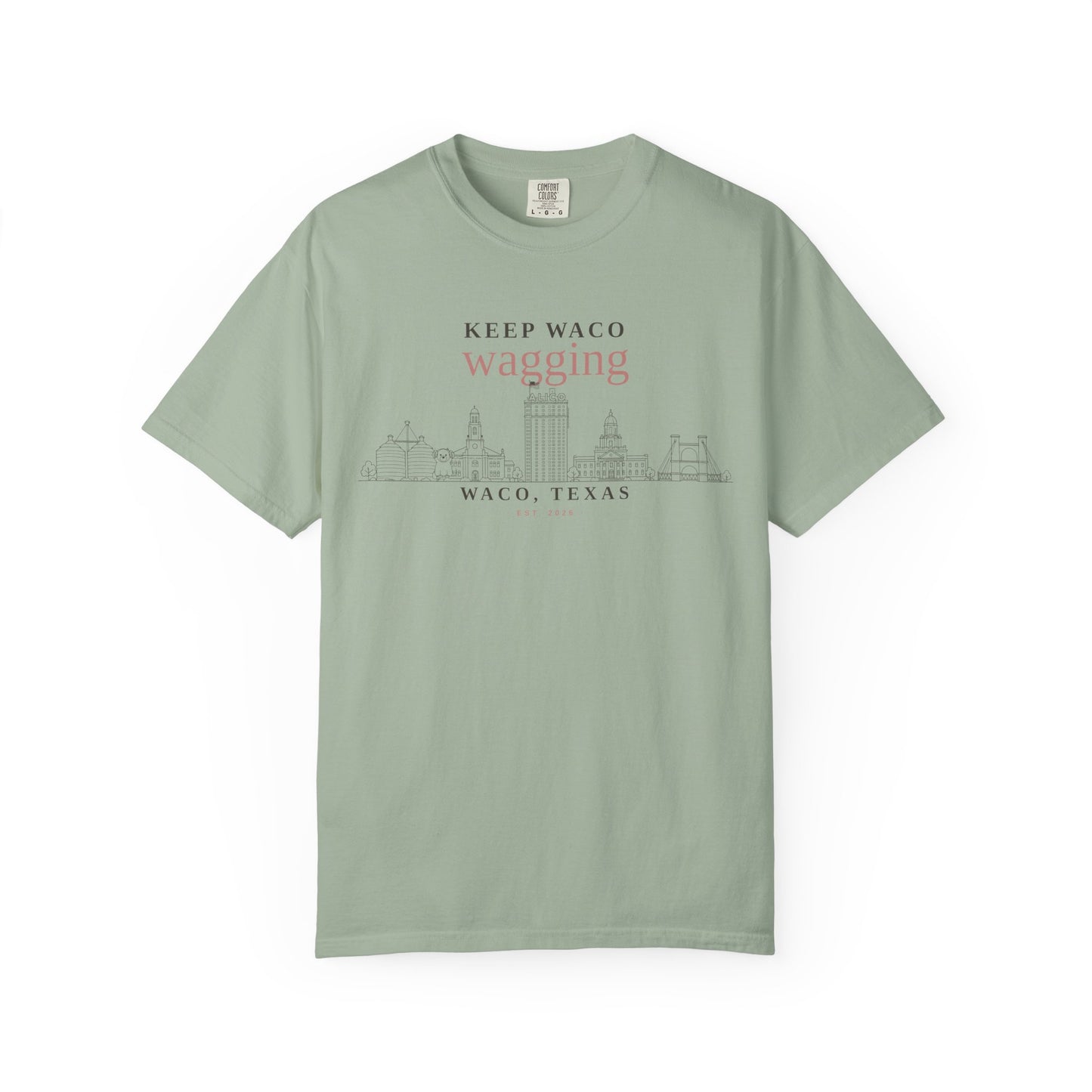 Keep Waco Wagging T-Shirt — Waco, Texas Skyline Tee