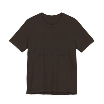 Keep Waco Wagging Dog T‑Shirt — Cute Paw Print Rescue Tee
