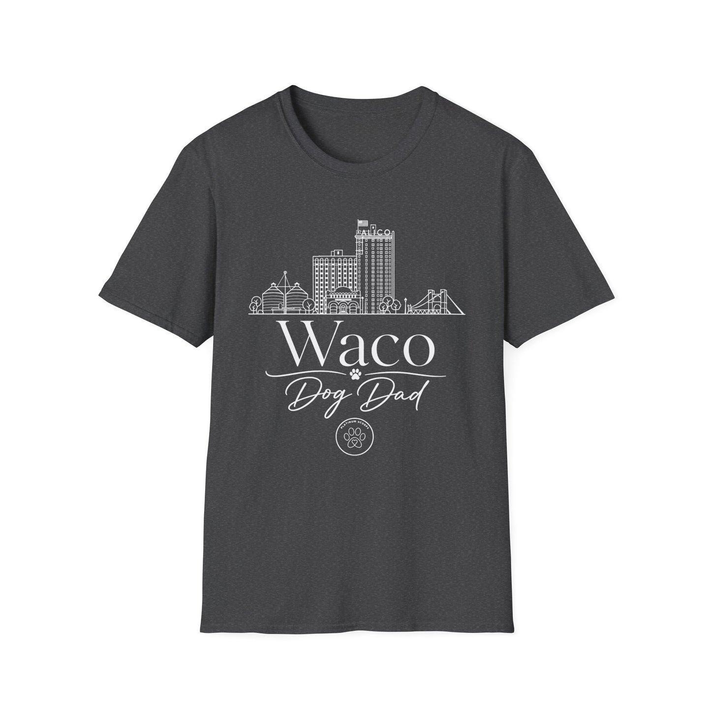 Waco Skyline T-Shirt — 'Waco Dog Dad' Graphic Tee