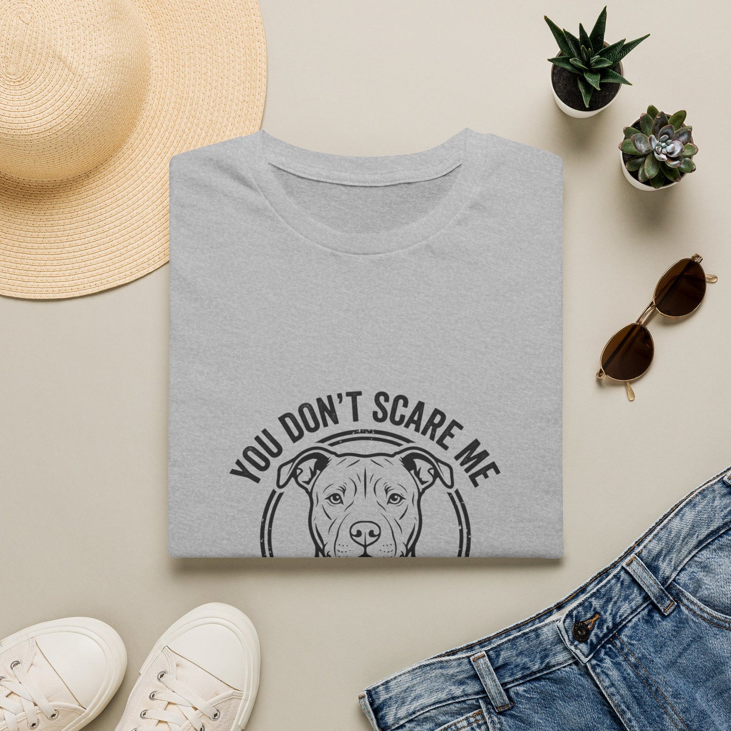 Pit Bull Mom T-Shirt — "You Don’t Scare Me, I’m a Pit Bull Mom"
