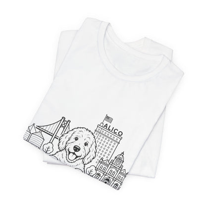Keep Waco Wagging Doodle Edition — Doodle and Waco skyline artwork, packaging or scale reference