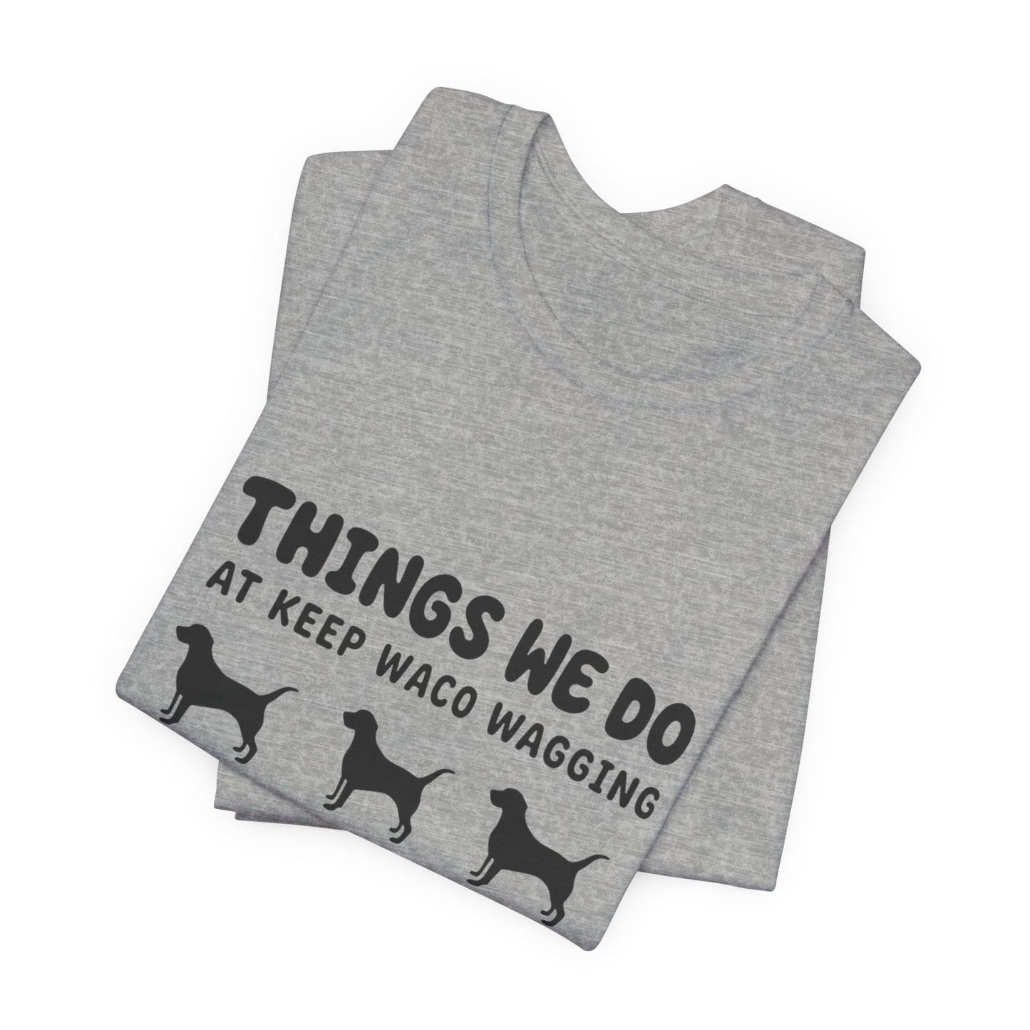 Dog Rescue Volunteer T-Shirt — Waco skyline artwork, packaging or scale reference