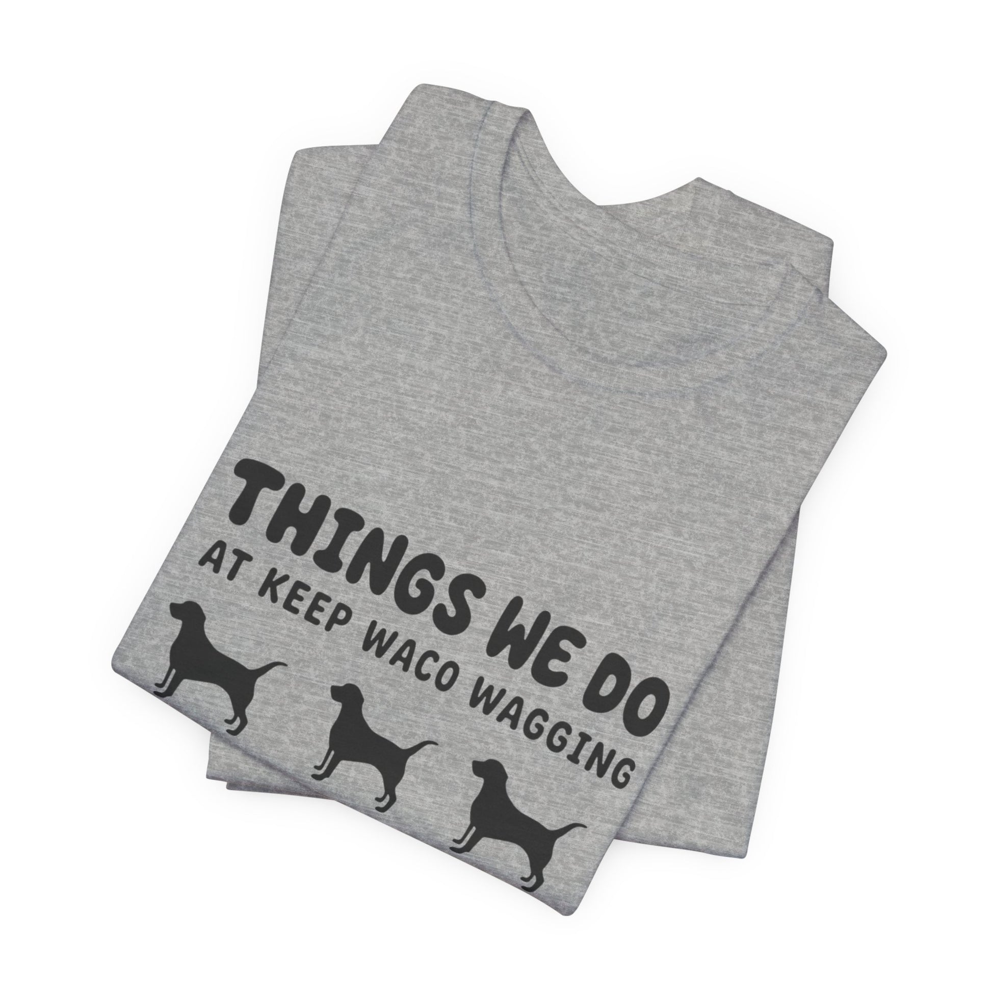 Dog Rescue Volunteer T-Shirt — Waco skyline artwork, packaging or scale reference