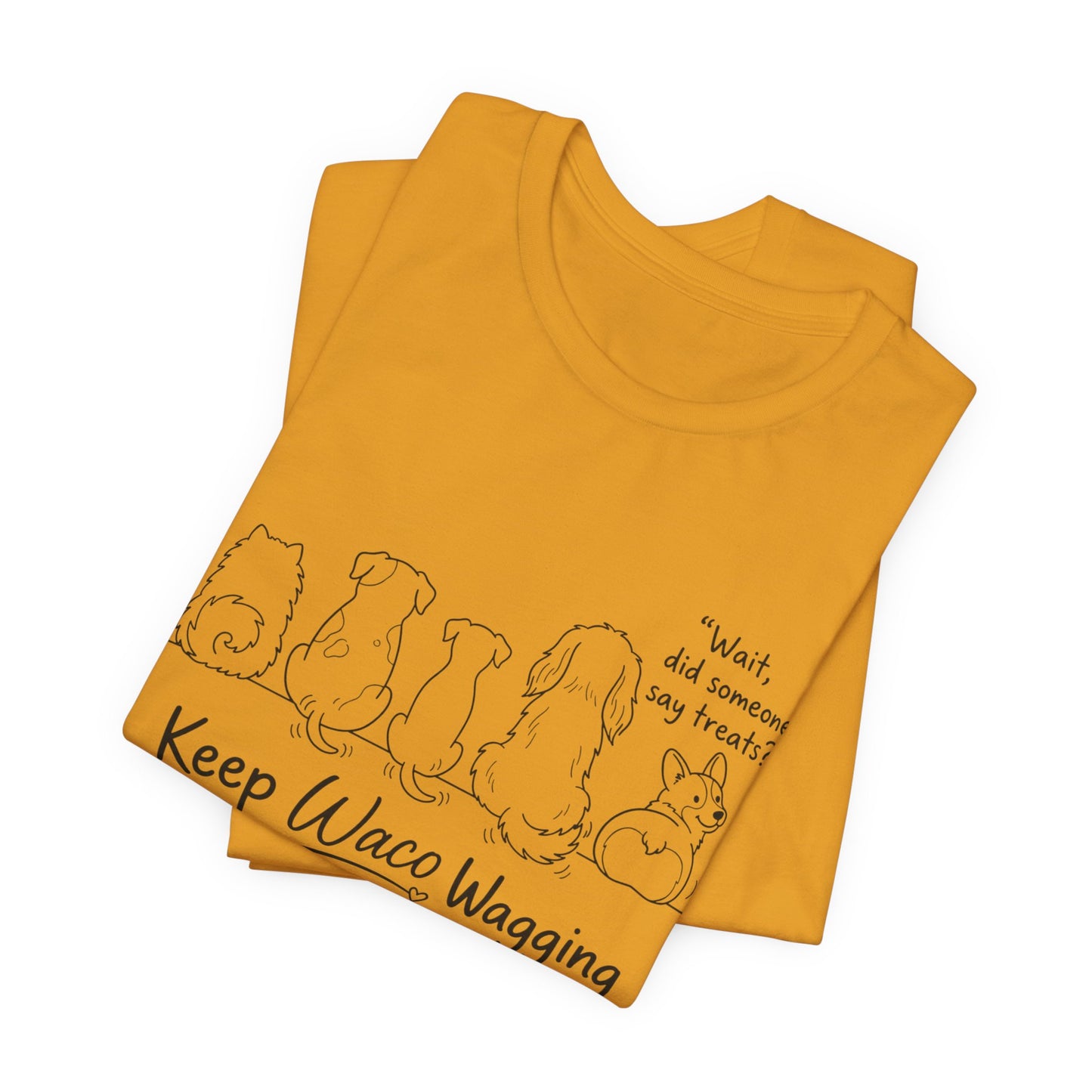 Keep Waco Wagging Dog T‑Shirt — Cute Paw Print Rescue Tee