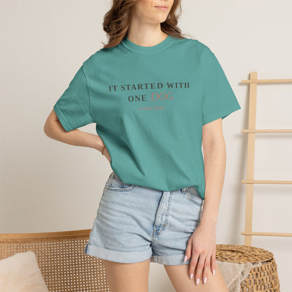 "It Started With One Dog" T-Shirt — Funny Multi-Dog Lover Tee