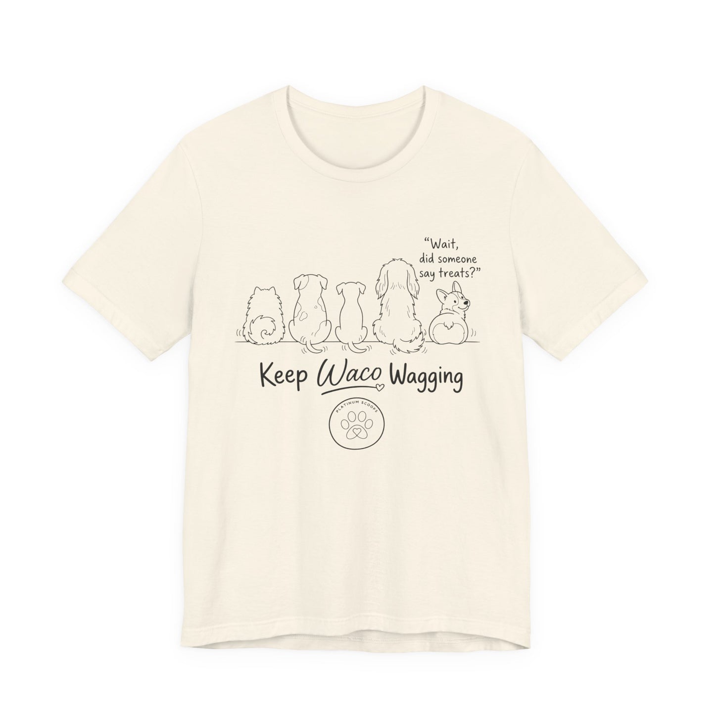 Keep Waco Wagging Dog T‑Shirt — Cute Paw Print Rescue Tee