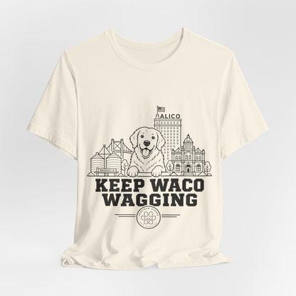 Keep Waco Wagging Golden Retriever Edition — Golden Retriever and Waco skyline artwork, packaging or scale reference