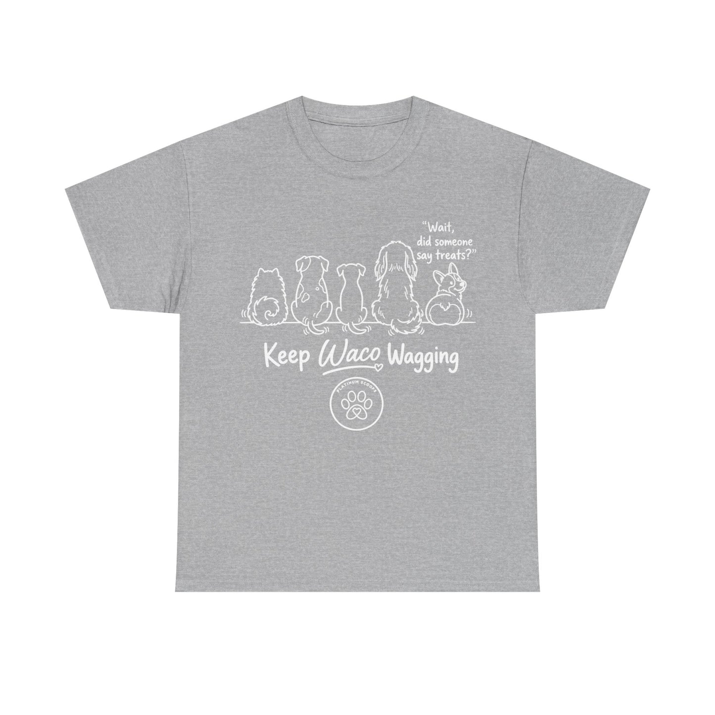 Keep Waco Wagging Dog T-Shirt — Cute Paw Print Graphic Tee