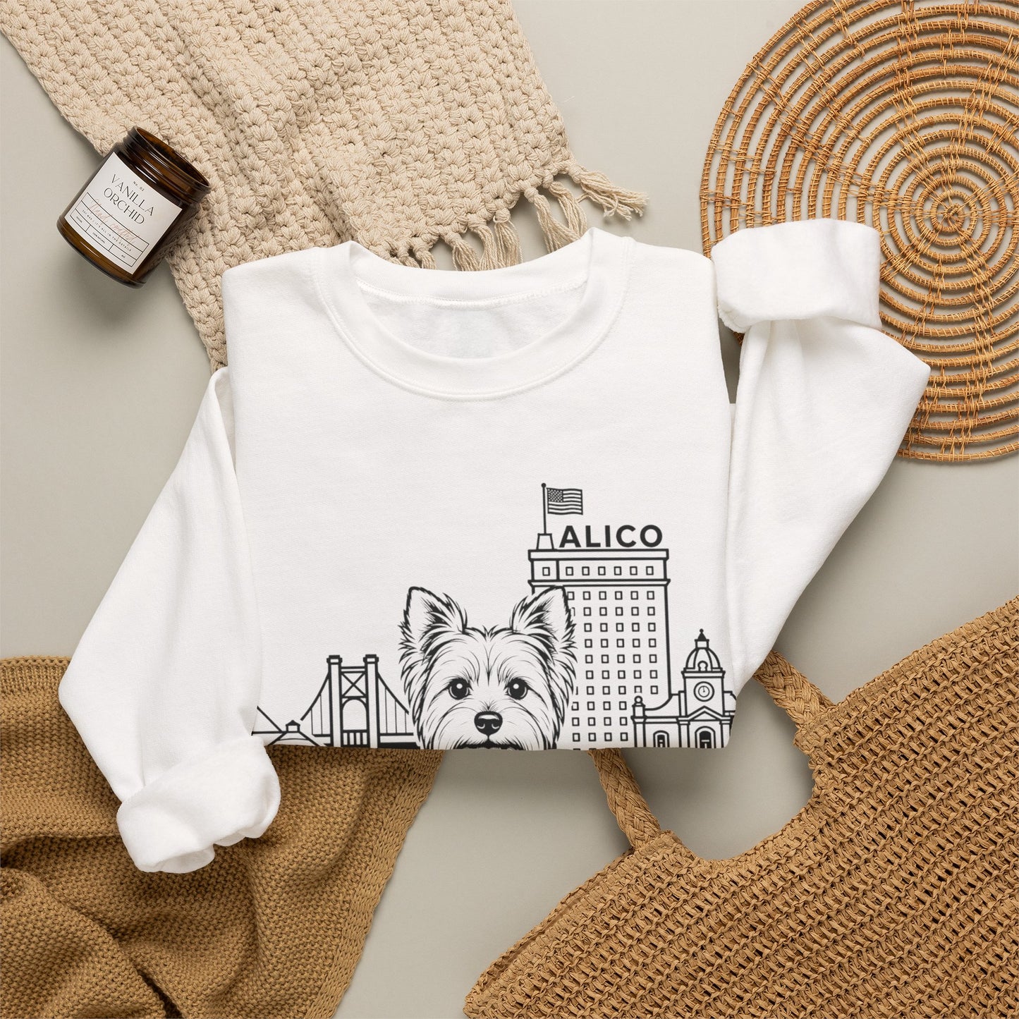 Keep Waco Wagging — Yorkie Crewneck