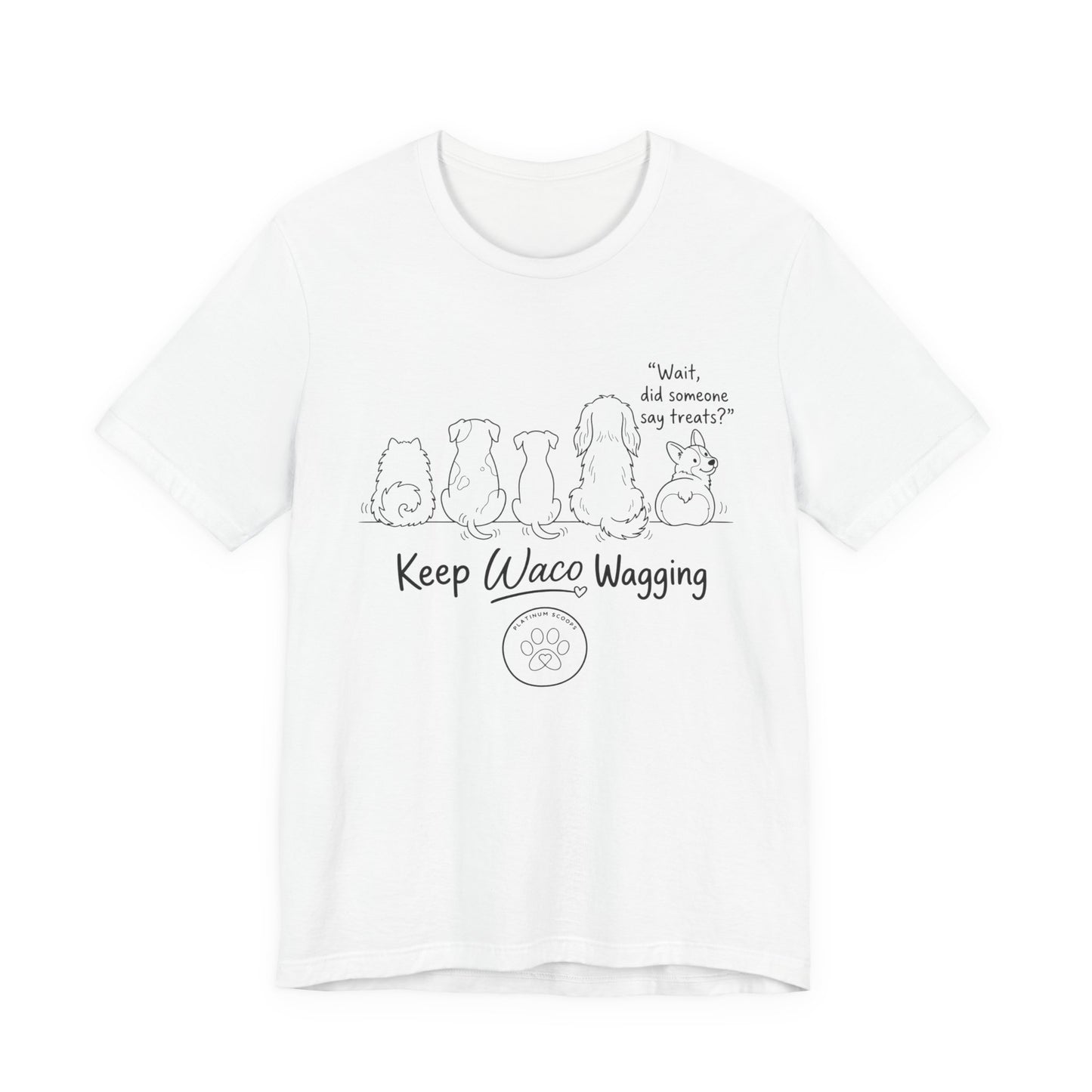 Keep Waco Wagging Dog T‑Shirt — Cute Paw Print Rescue Tee