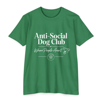 Anti-Social Dog Club T-Shirt — "Where People Aren't" Pet Lover Tee