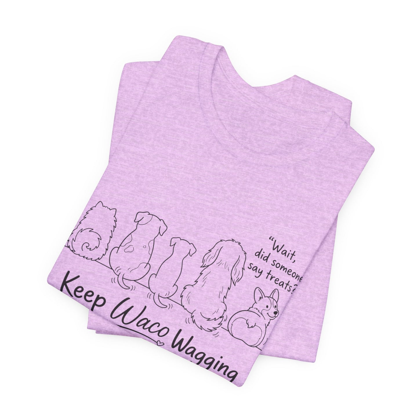 Keep Waco Wagging Dog T‑Shirt — Cute Paw Print Rescue Tee