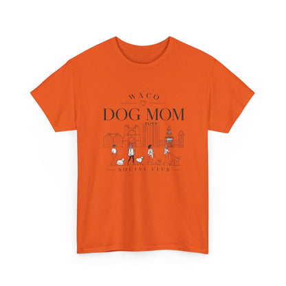 Waco Dog Mom Tee — dog mom Waco skyline artwork, packaging or scale reference