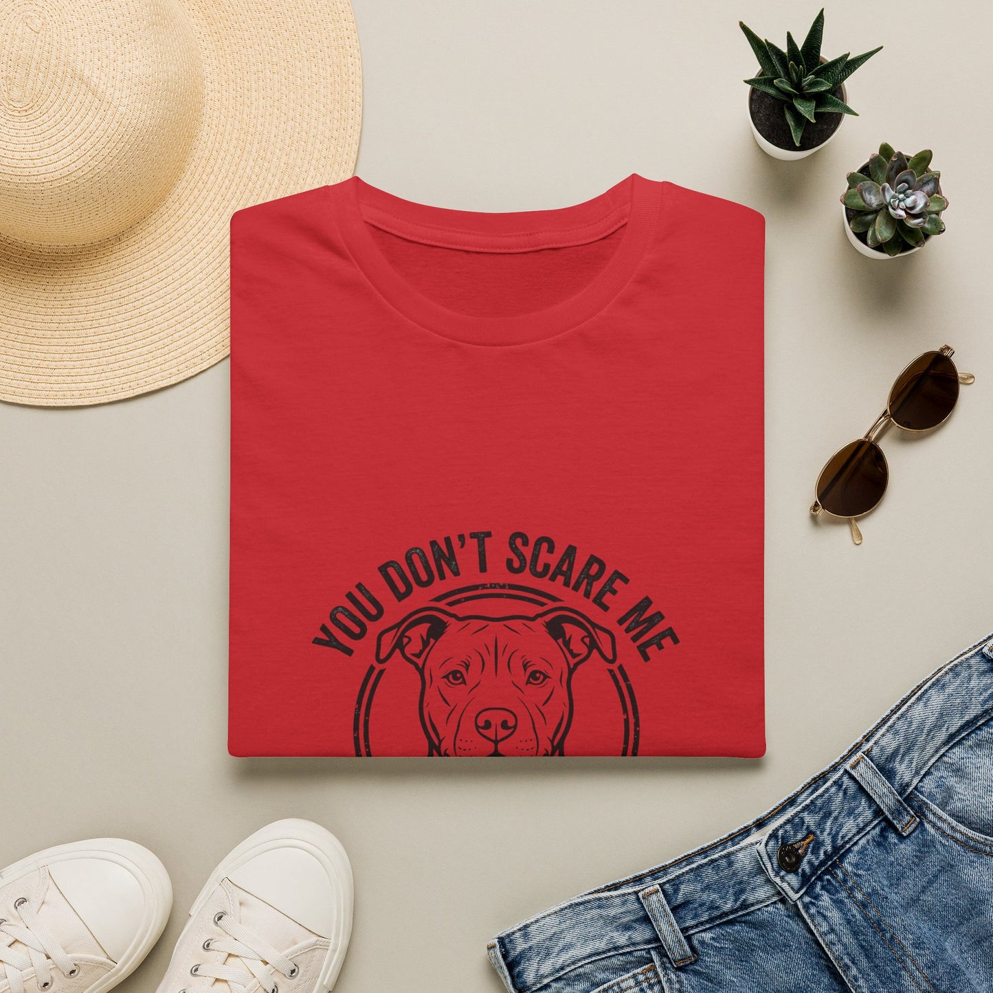 Pit Bull Mom T-Shirt — "You Don’t Scare Me, I’m a Pit Bull Mom"