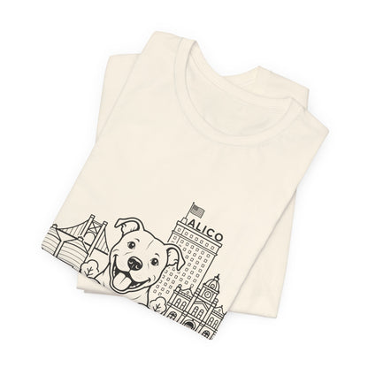 Keep Waco Wagging Pittie Edition — Pittie and Waco skyline artwork, packaging or scale reference