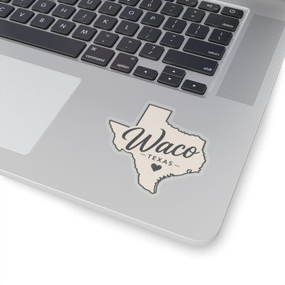 Waco Texas sticker — vinyl sticker, packaging or scale reference