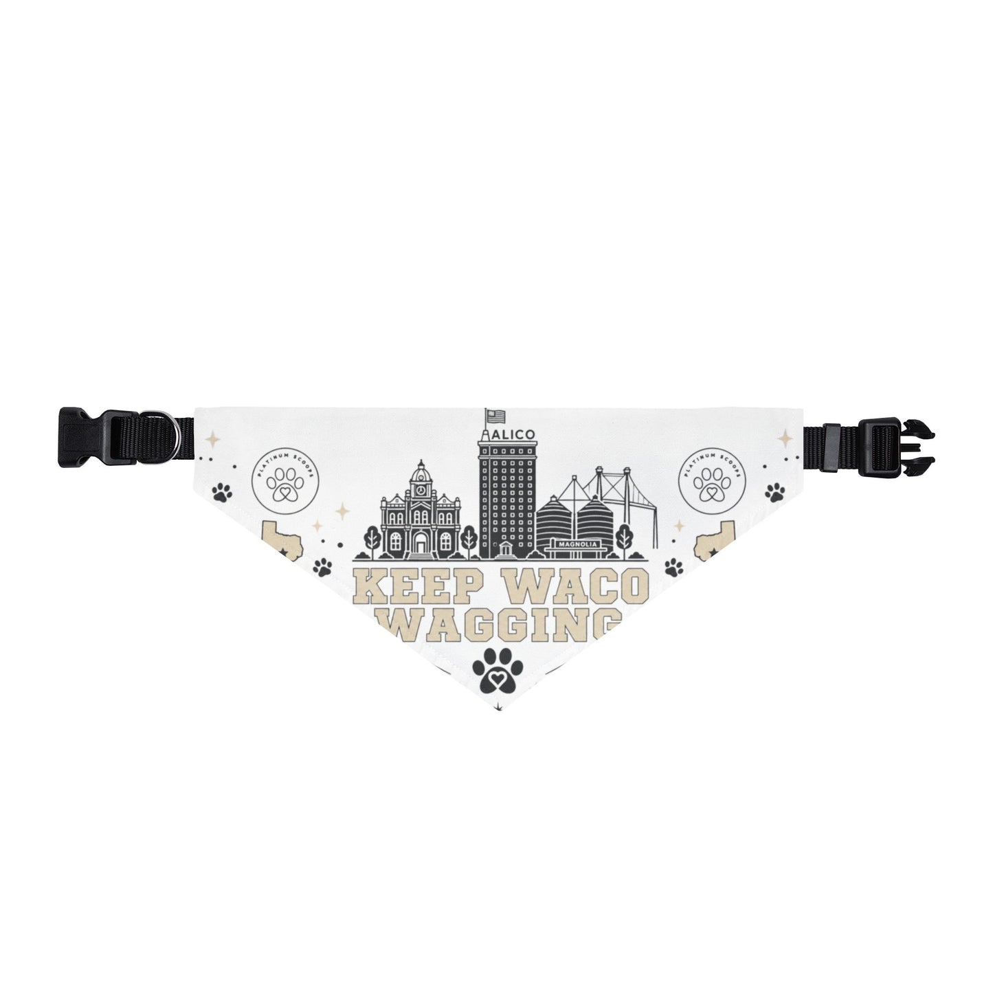 Keep Waco Wagging Clip-on Pet Bandana