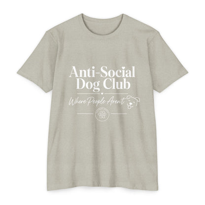 Anti-Social Dog Club T-Shirt — "Where People Aren't" Pet Lover Tee