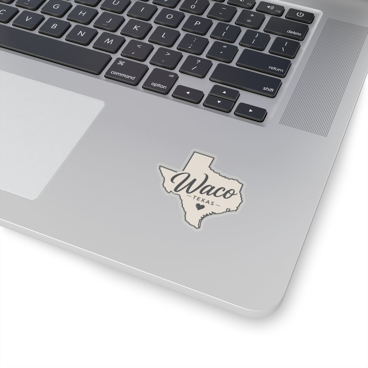 Waco Texas sticker — vinyl sticker, packaging or scale reference